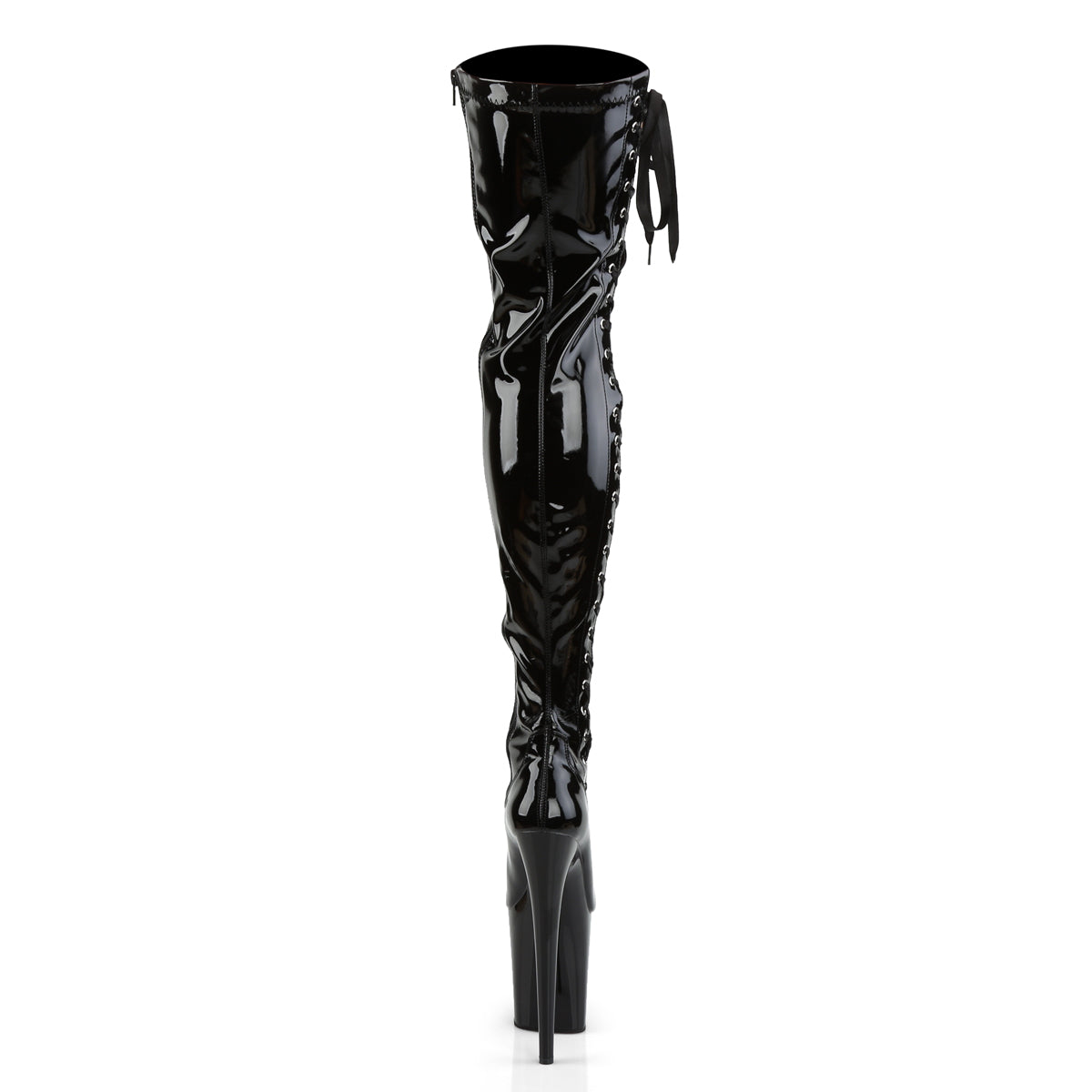 FLAMINGO-3050 Black Thigh High Boots  Multi view 3