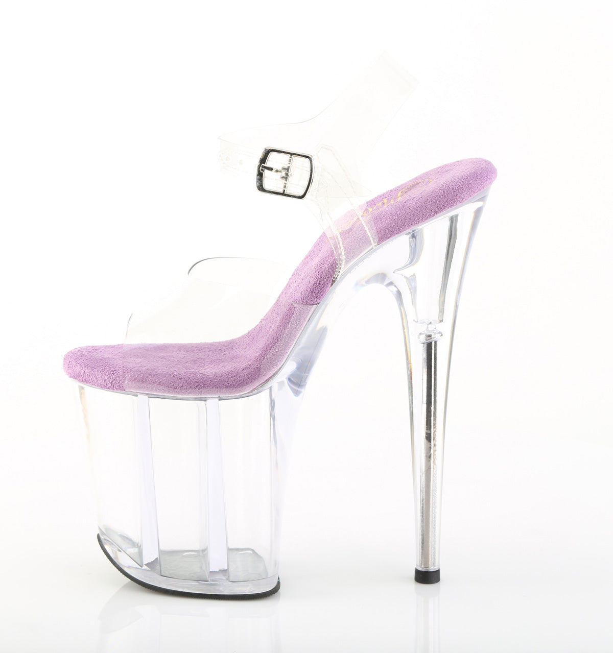 FLAMINGO-808 Clear with Lavender Sole Platform Sandals Clear Multi view 4