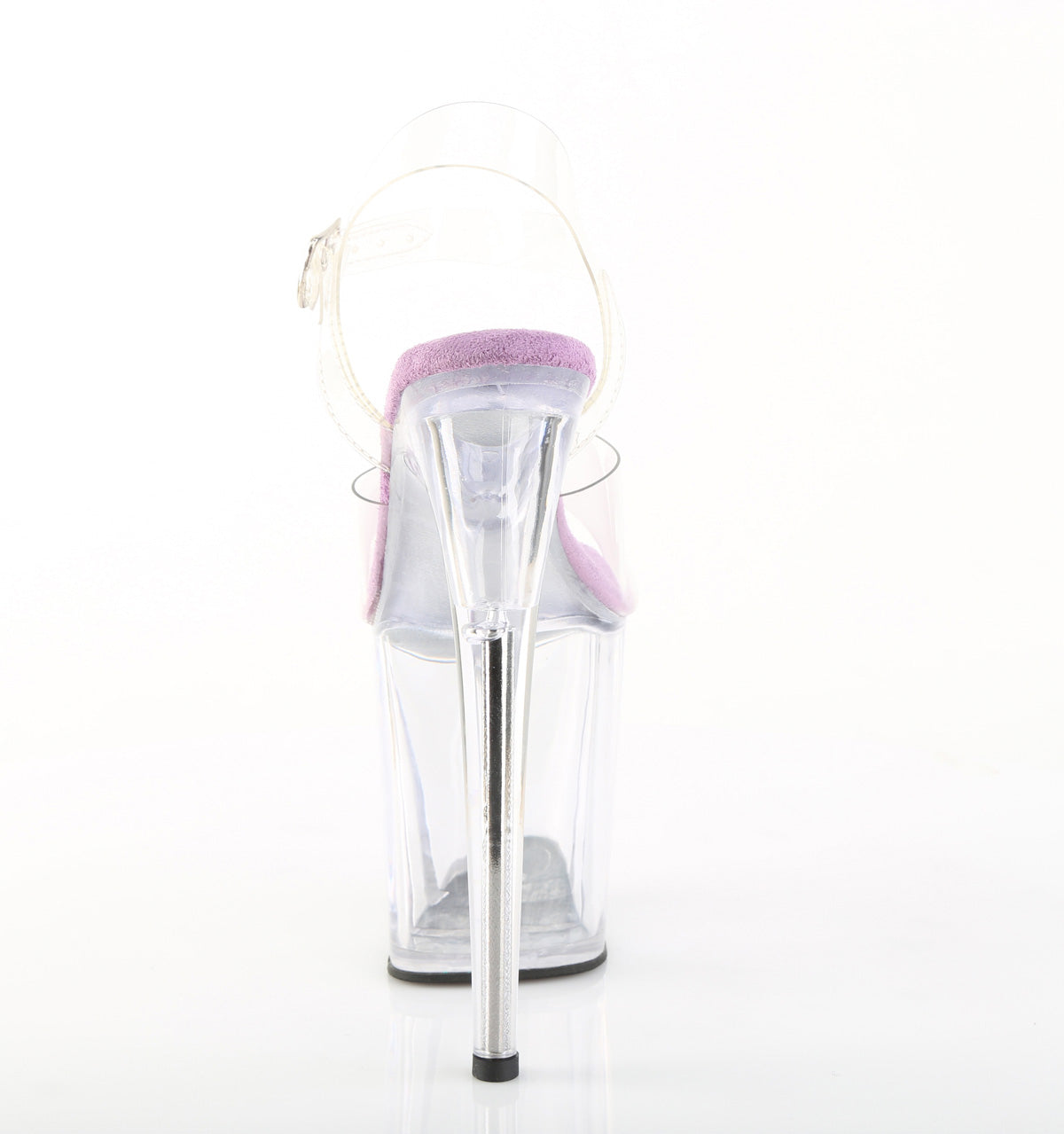 FLAMINGO-808 Clear with Lavender Sole Platform Sandals