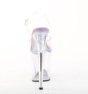 FLAMINGO-808 Clear with Lavender Sole Platform Sandals