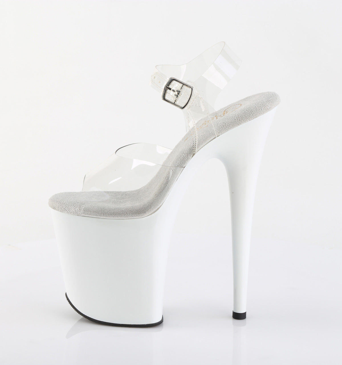 FLAMINGO-808 White & Clear Platform Sandals