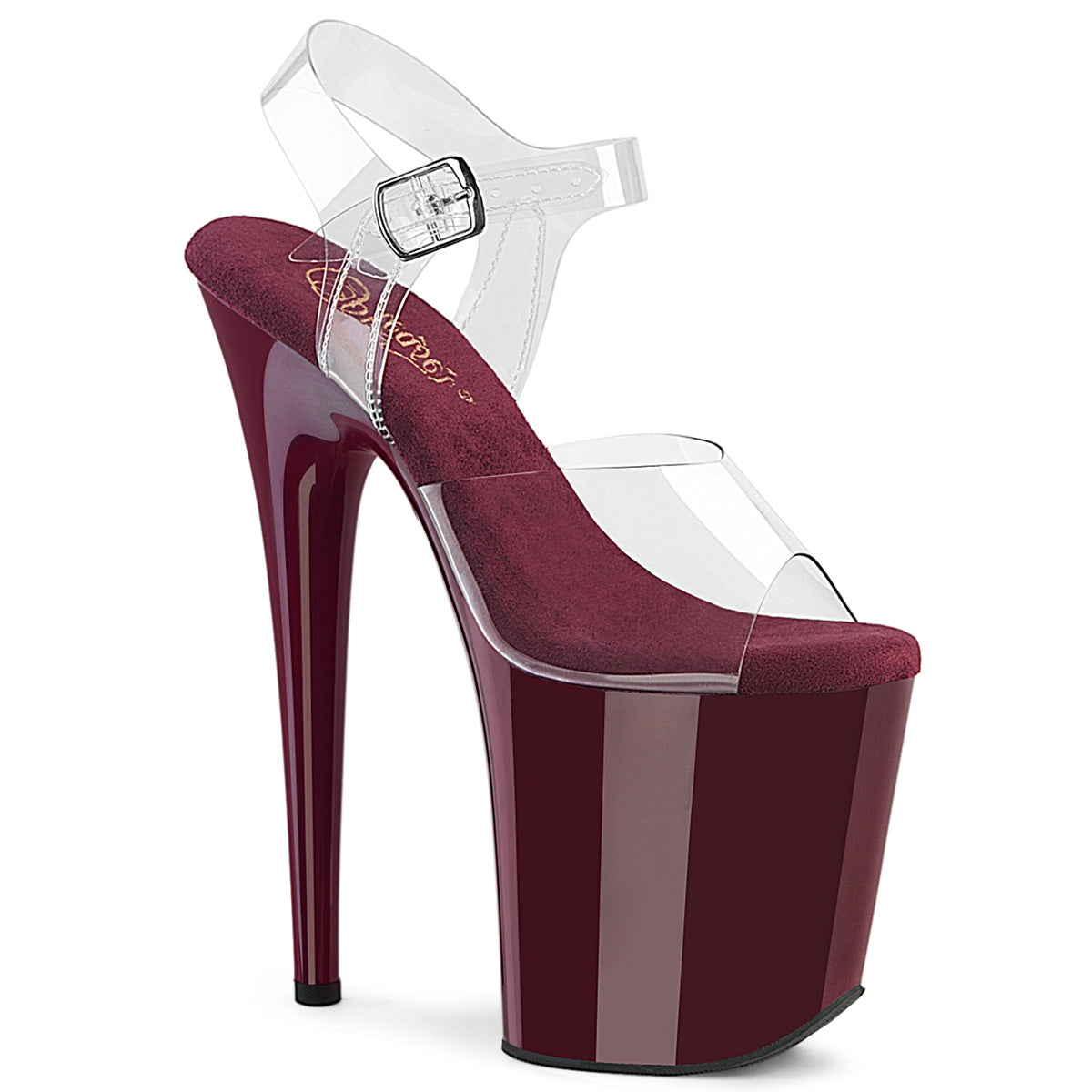 FLAMINGO-808 Burgundy Platform Sandals