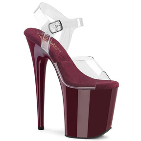 FLAMINGO-808 Burgundy Platform Sandals