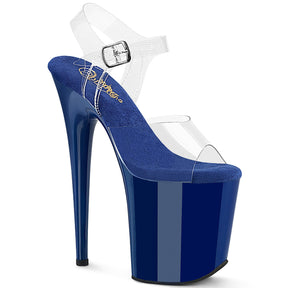 FLAMINGO-808 Royal Blue Platform Sandals