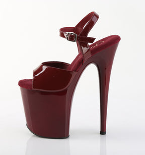 FLAMINGO-809 Burgundy Platform Sandals