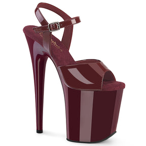 FLAMINGO-809 Burgundy Platform Sandals