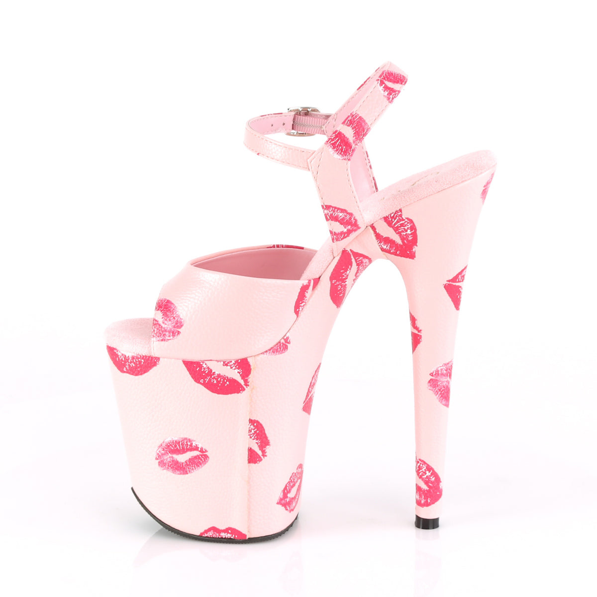 FLAMINGO-809KISSES Ankle Peep Toe High Heel Pink Multi view 4