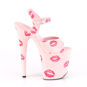 FLAMINGO-809KISSES Ankle Peep Toe High Heel Pink Multi view 2