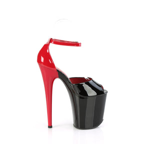 FLAMINGO-868 Black & Red Ankle Peep Toe High Heel Black & Red Multi view 2