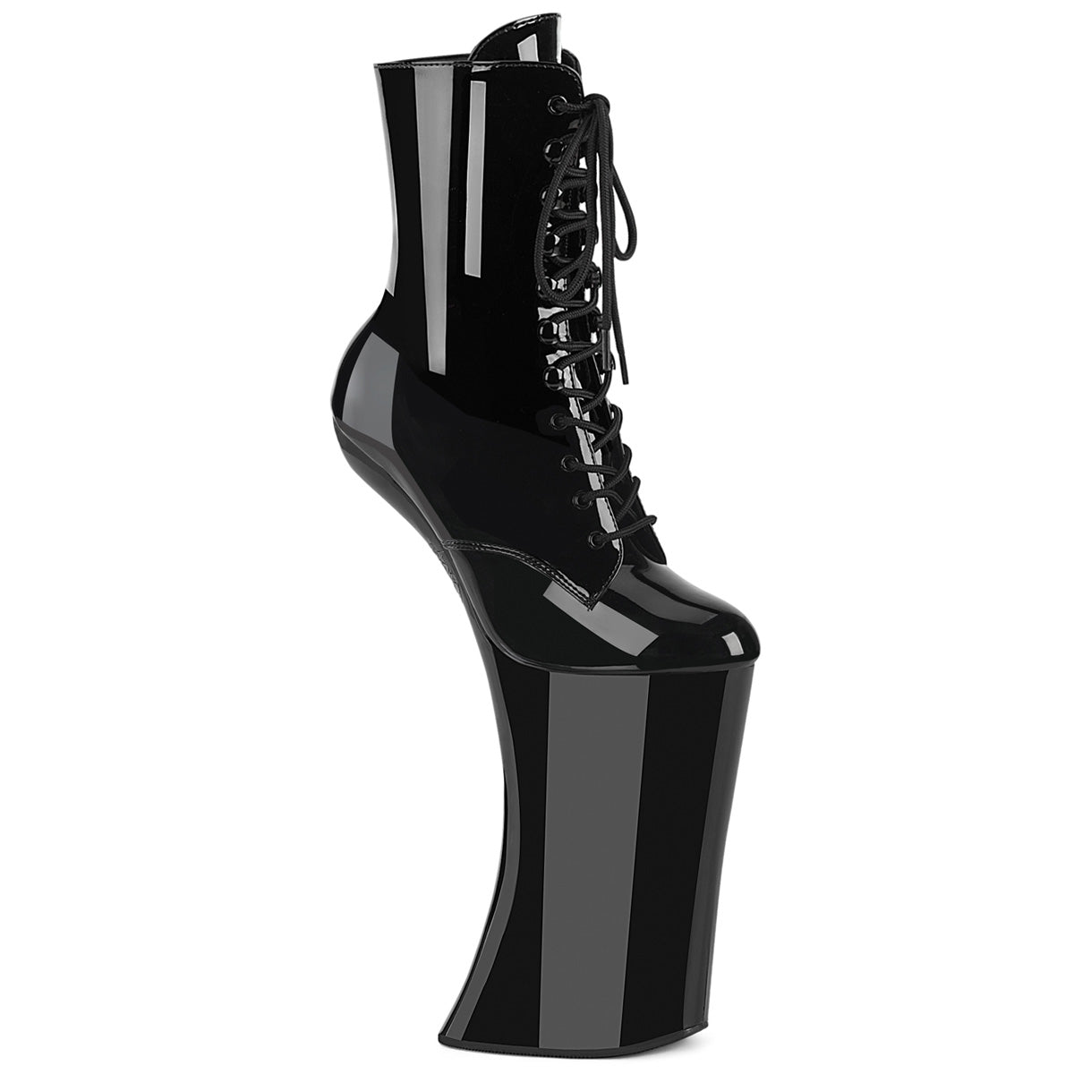 FORBIDDEN-1020 Heeless Platform Ankle Boots