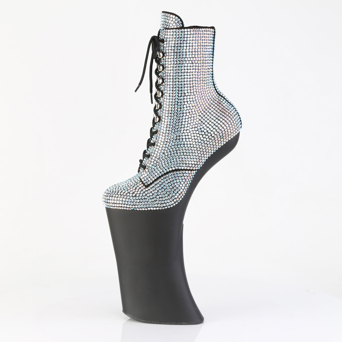 FORBIDDEN-1020RS Glitter Heelless Platforms