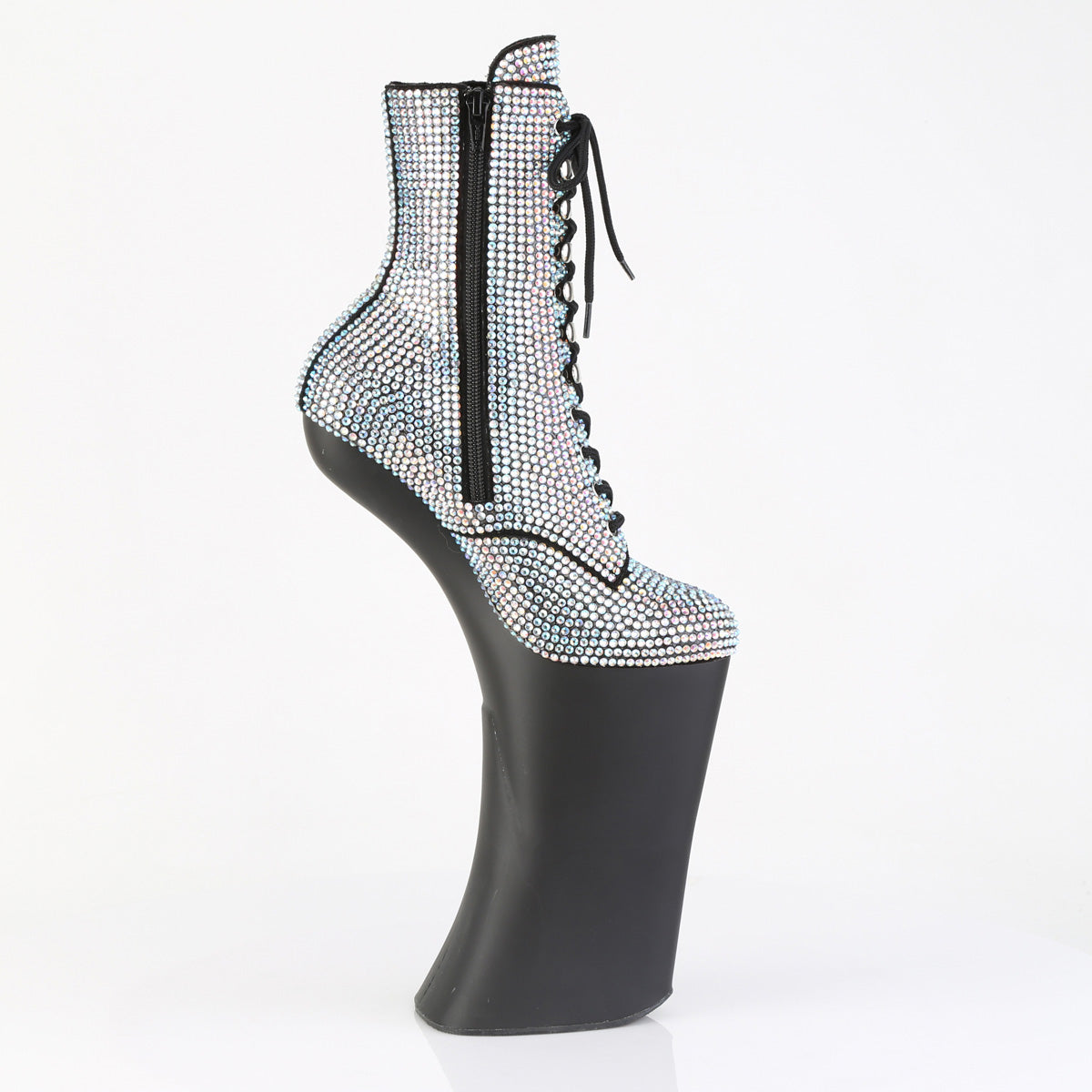 FORBIDDEN-1020RS Glitter Heelless Platforms