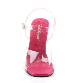 GALA-08 Clear Ankle Peep Toe High Heel Clear & Pink Multi view 5