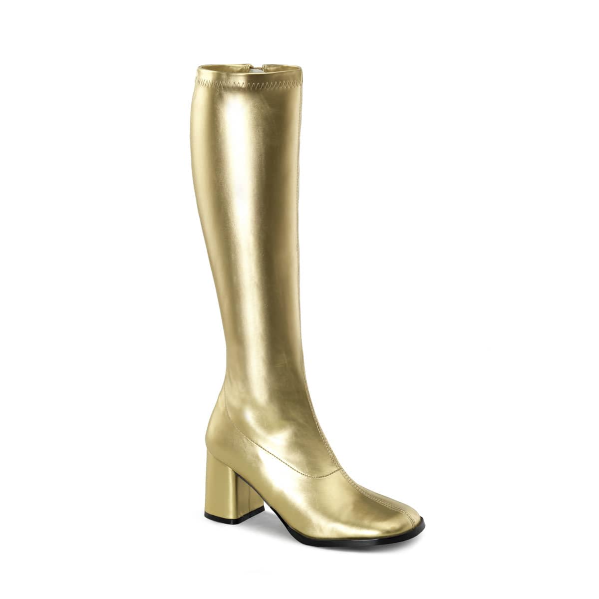 GOGO-300 Gold Knee High Boots