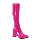 GOGO-300 Pink Knee High Boots