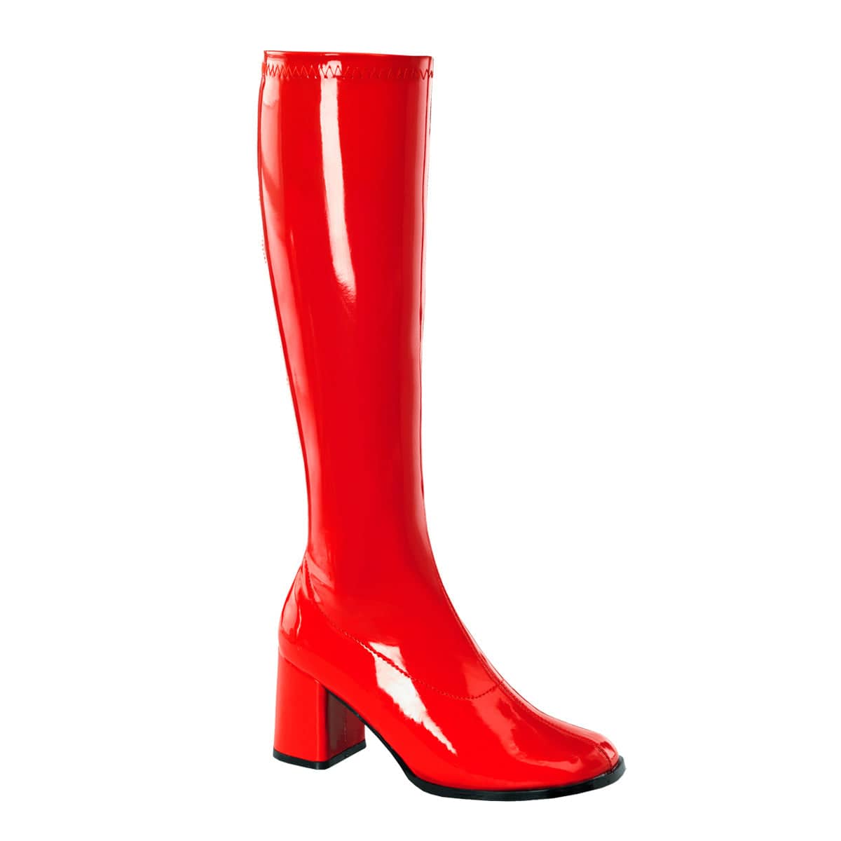 GOGO-300 Red Knee High Boots