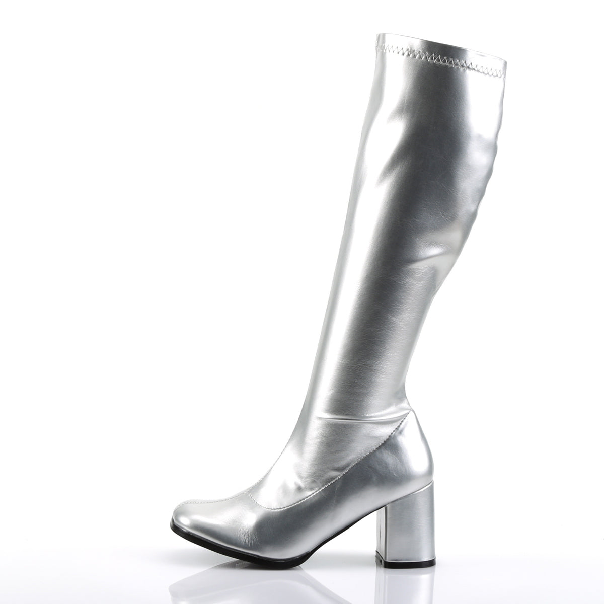 GOGO-300 Silver Matte Knee High Boots Silver Multi view 4