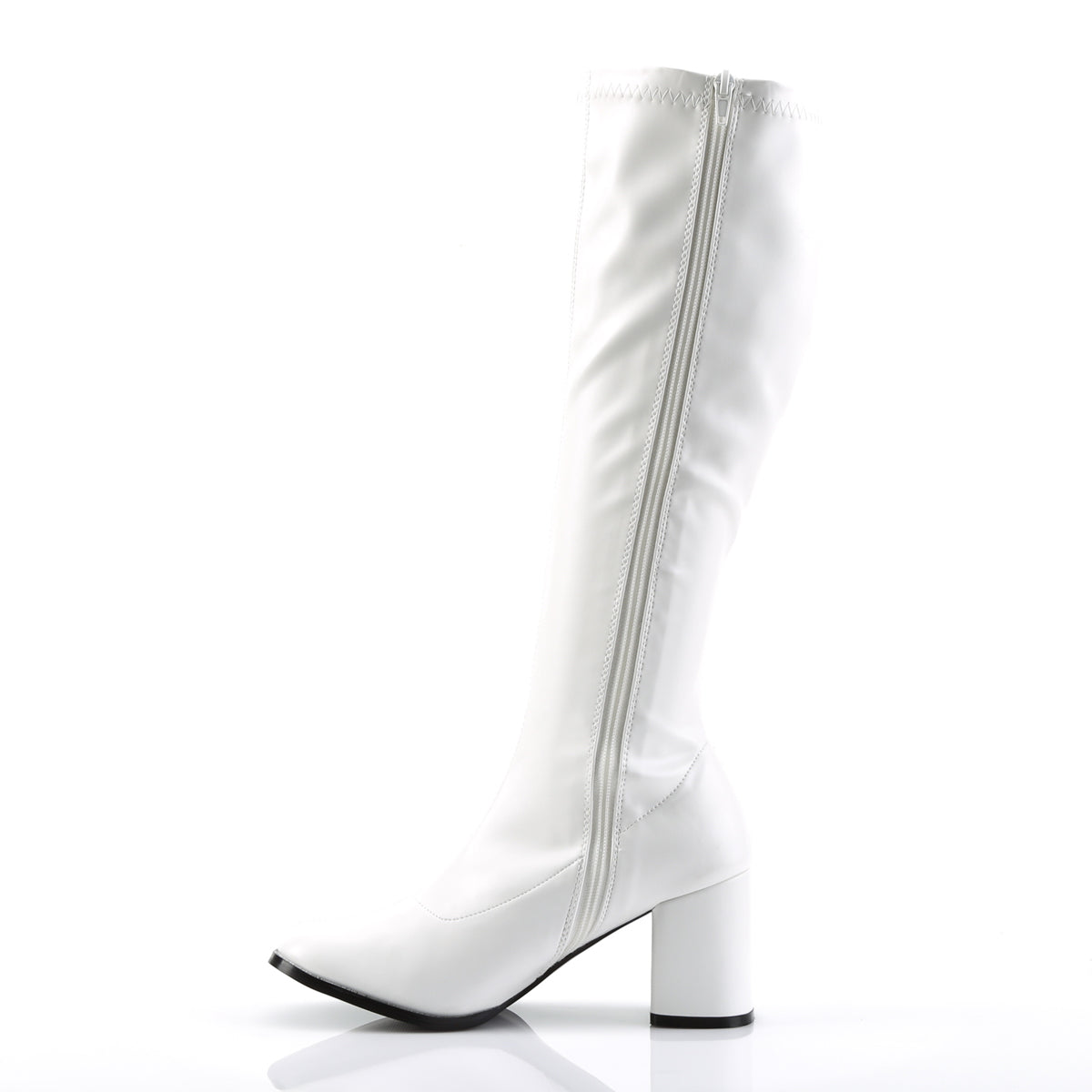 GOGO-300 White Matte Knee High Boots White Multi view 4