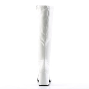 GOGO-300 White Knee High Boots