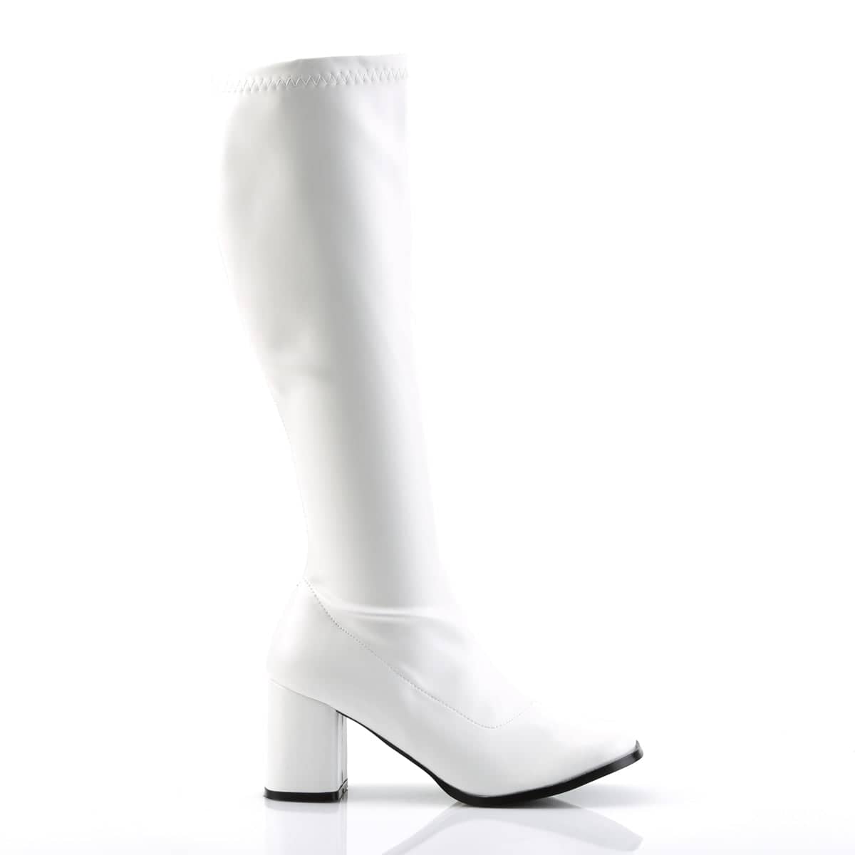 GOGO-300 White Knee High Boots