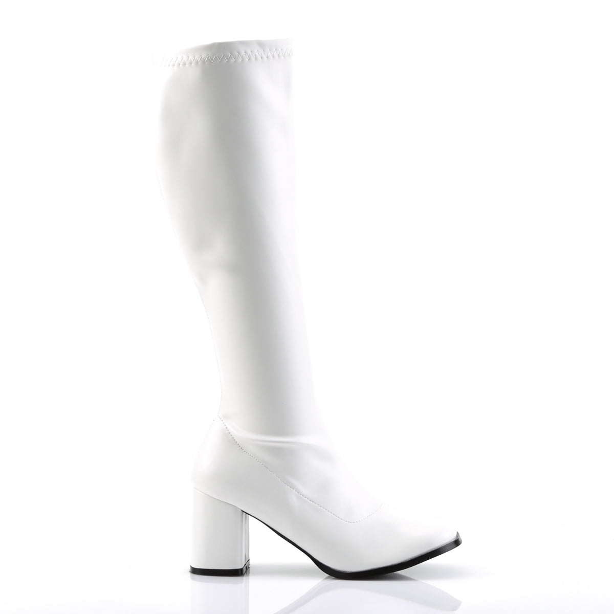 GOGO-300 White Matte Knee High Boots White Multi view 2