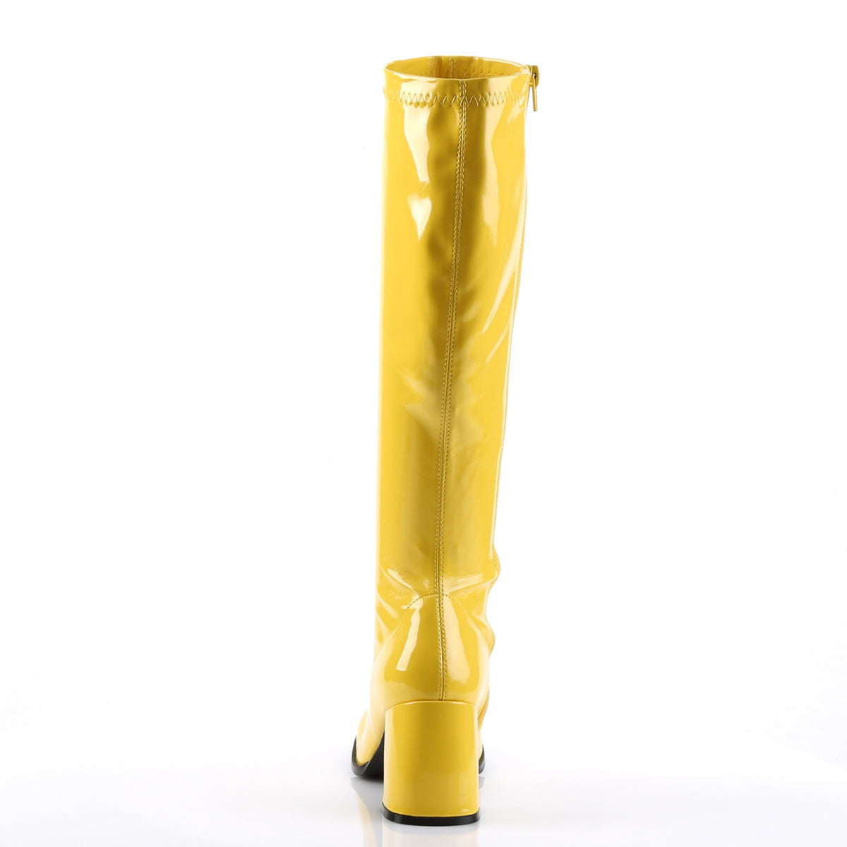 GOGO-300 Yellow Patent Knee High Boots Yellow Multi view 3