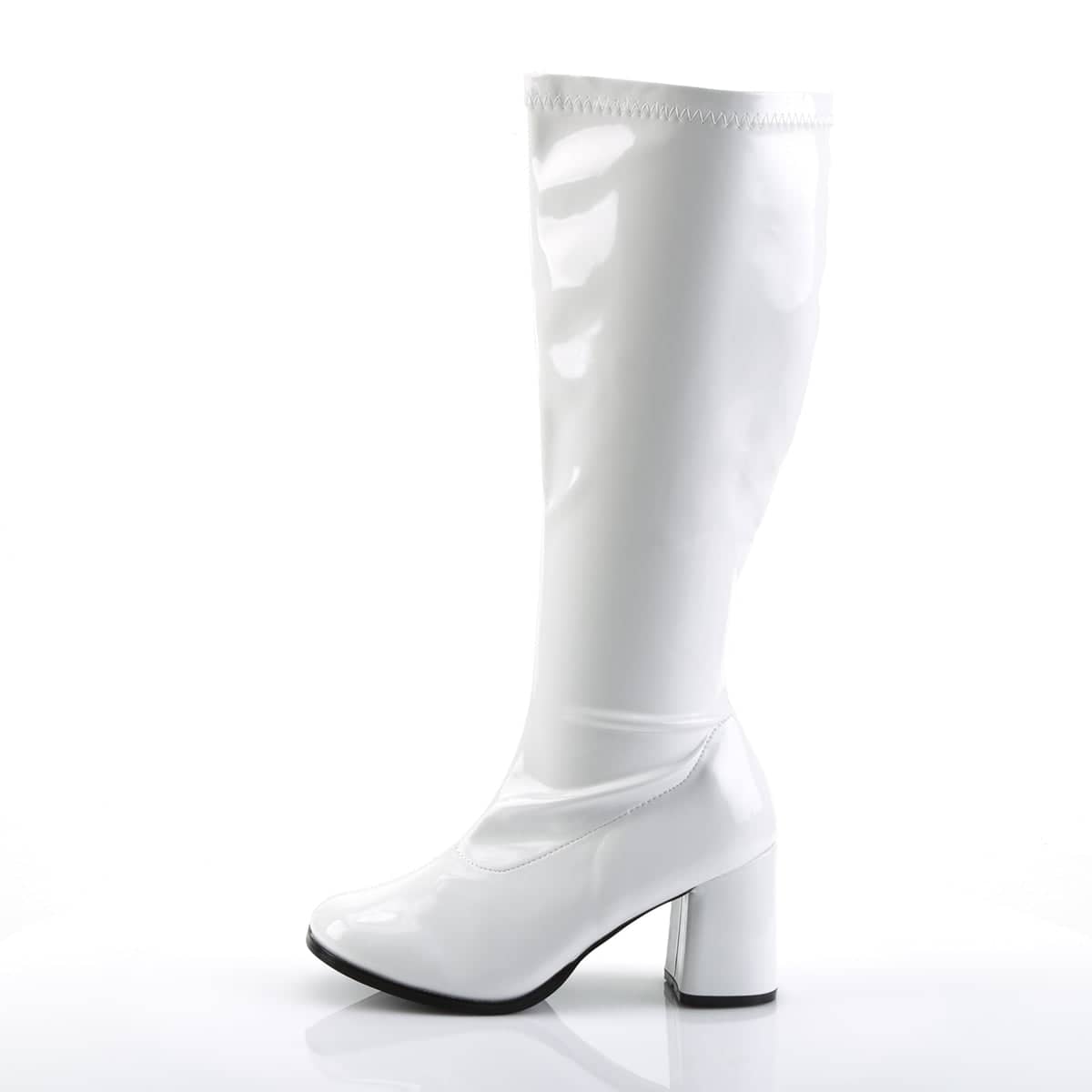 GOGO-300X White Knee High Boots