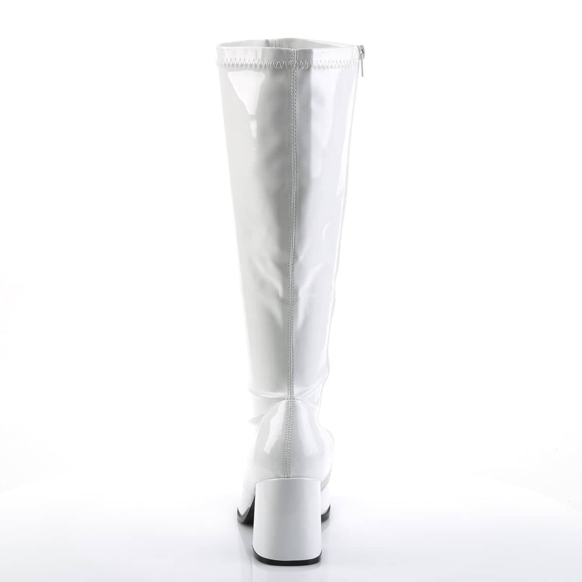 GOGO-300X White Knee High Boots