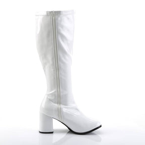 GOGO-300X White Knee High Boots