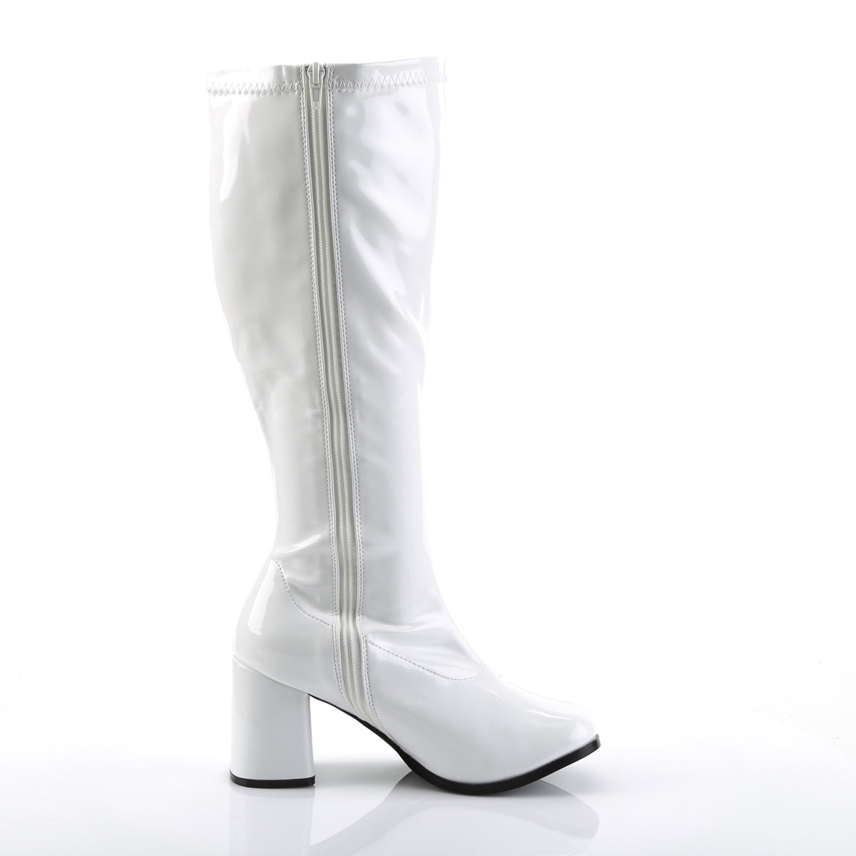 GOGO-300X White Patent Knee High Boots White Multi view 2