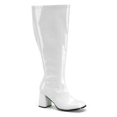 GOGO-300X White Knee High Boots