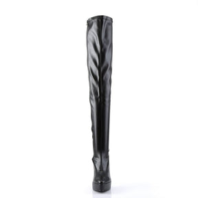 INDULGE-3063 Black Thigh High Boots