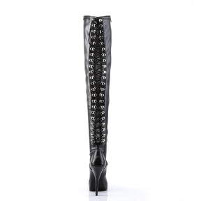 INDULGE-3063 Black Thigh High Boots