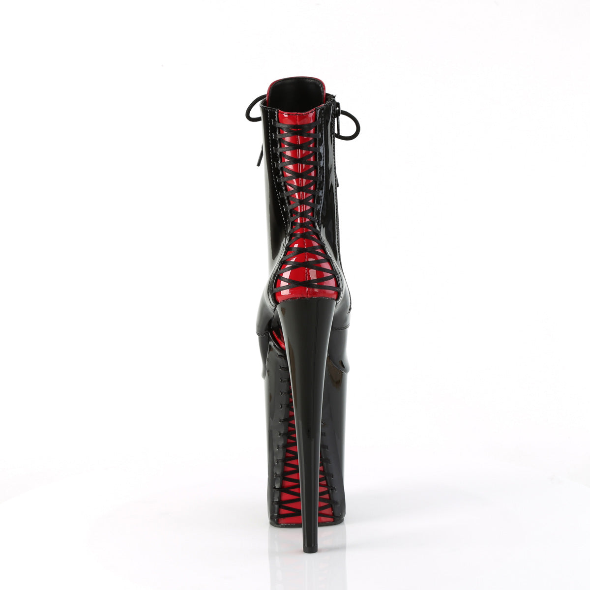 INFINITY-1020FH Black & Red Two-Tone Calf High Boots Black & Red Multi view 3