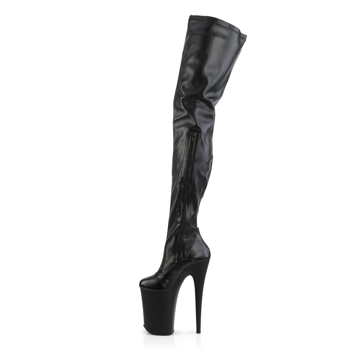 INFINITY-4000 Black Patent Thigh High Boots Black Multi view 4