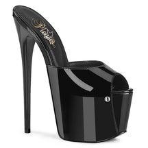 JUBILANT-01 Black Platform Slide High Heel