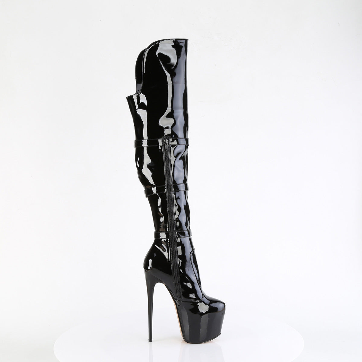 JUBILANT-3018 Thigh High Platform Boots Black Multi view 2