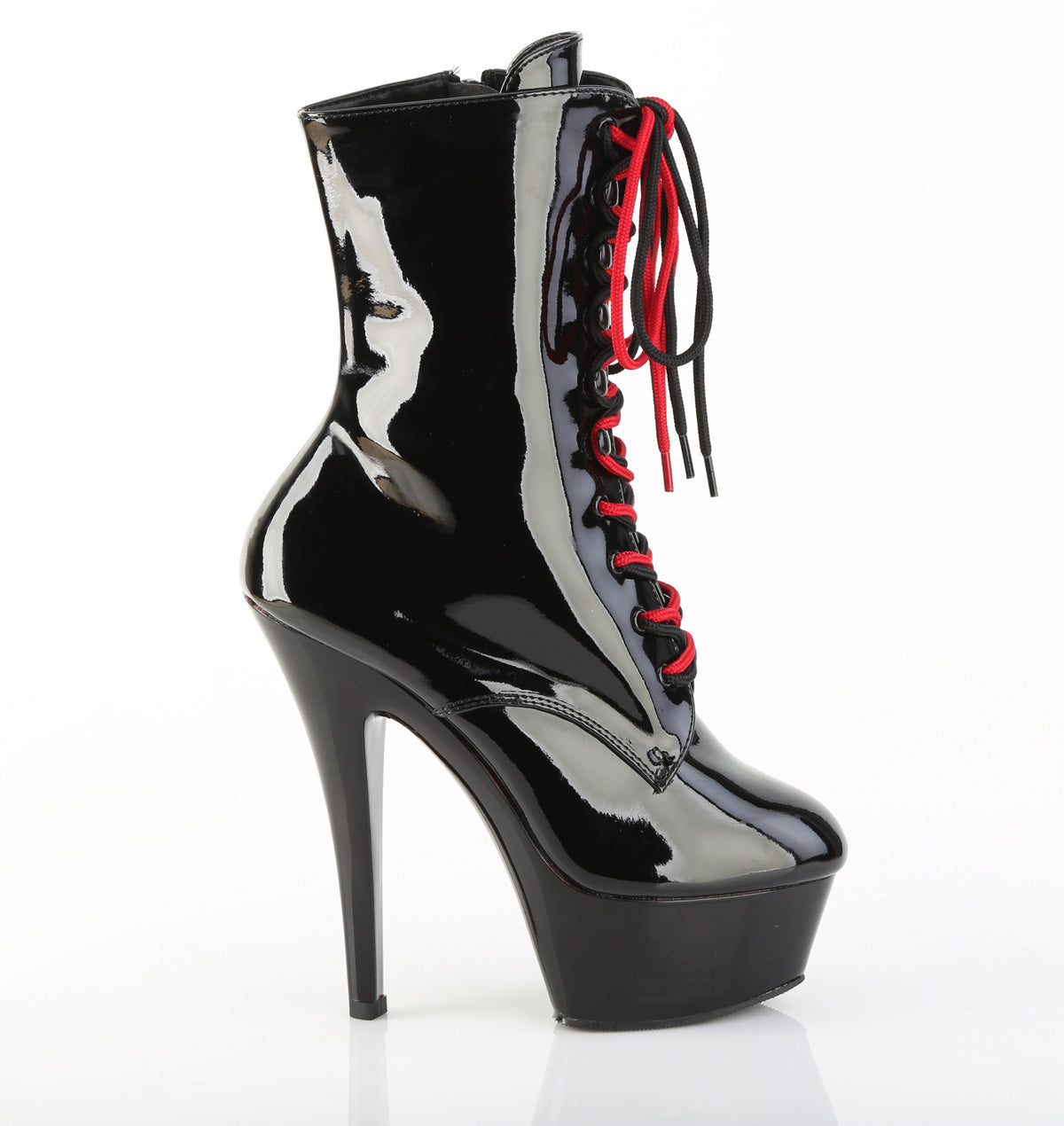 KISS-1020-1 Black & Red Ankle Boots