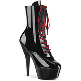 KISS-1020-1 Black & Red Ankle Boots