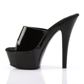 KISS-201 Black & Clear Peep Toe High Heel Black Multi view 4