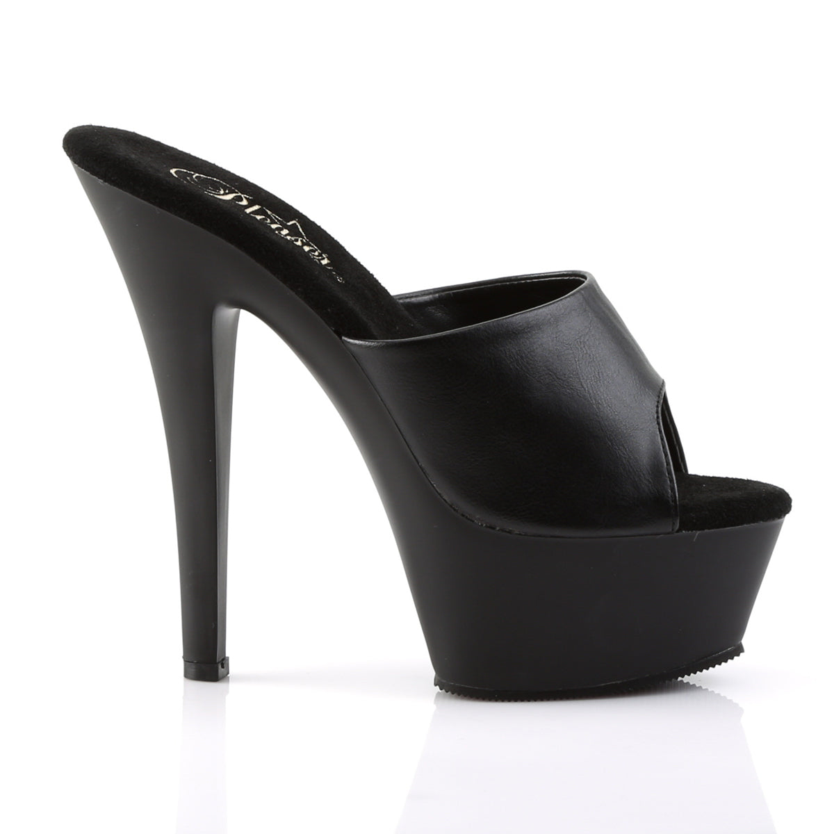 KISS-201 Black & Clear Peep Toe High Heel Black Multi view 2