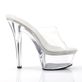 KISS-201 Black & Clear Peep Toe High Heel Clear Multi view 2