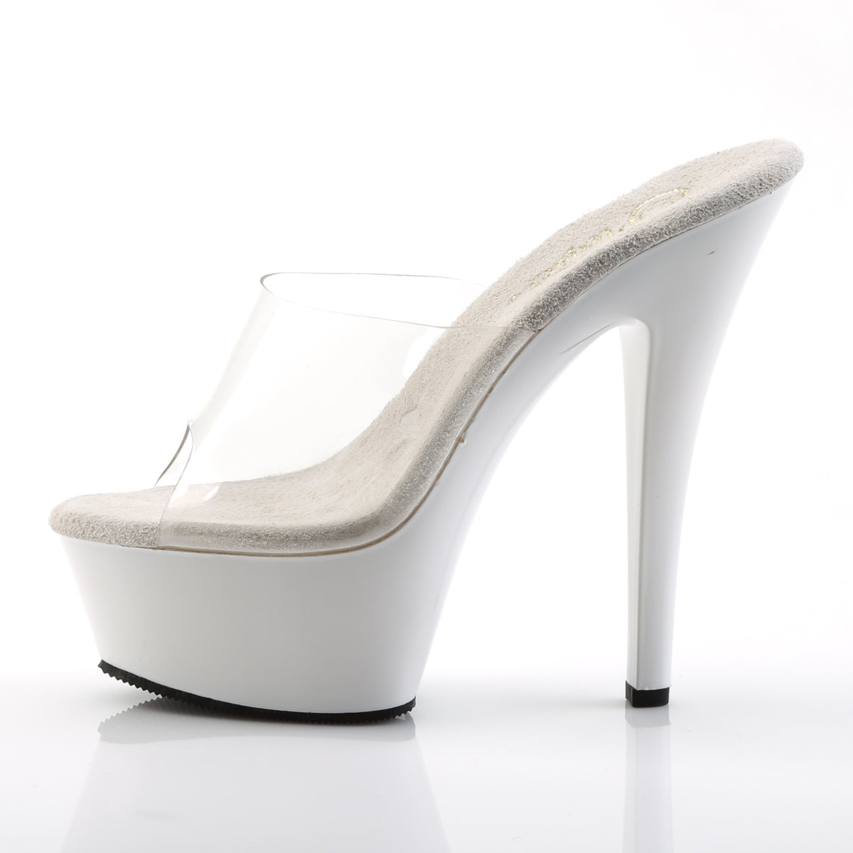 KISS-201 Black & Clear Peep Toe High Heel White Multi view 4