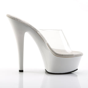 KISS-201 Black & Clear Peep Toe High Heel White Multi view 2