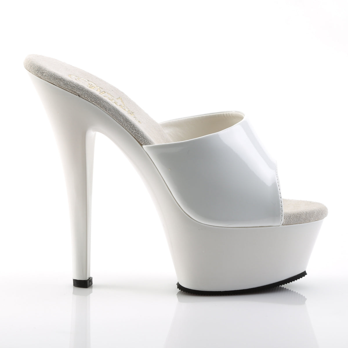 KISS-201 Black & Clear Peep Toe High Heel White Multi view 2