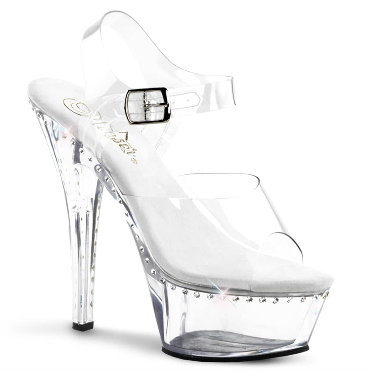 KISS-208LS Clear Rhinestone Heels