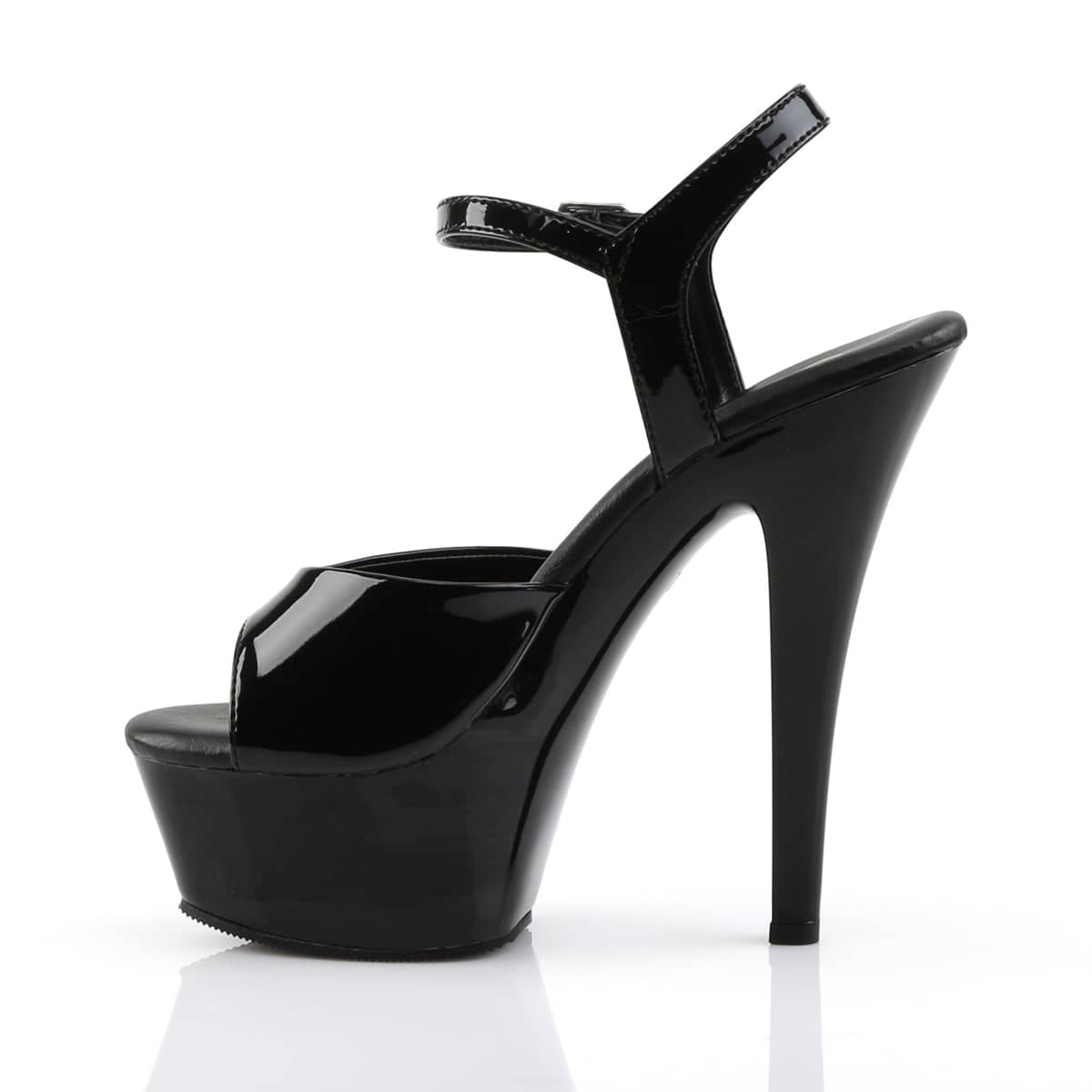 KISS-209VL Black Patent Platform Sandals