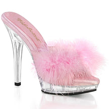 LIP-101-8 Black & Clear Peep Toe High Heel