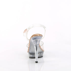 LIP-108 Ankle Sandel High Heel Clear & Rose Gold Multi view 3