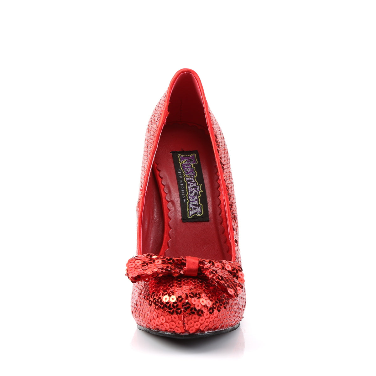 OZ-06 Red Sequin Pump High Heel Red Multi view 5